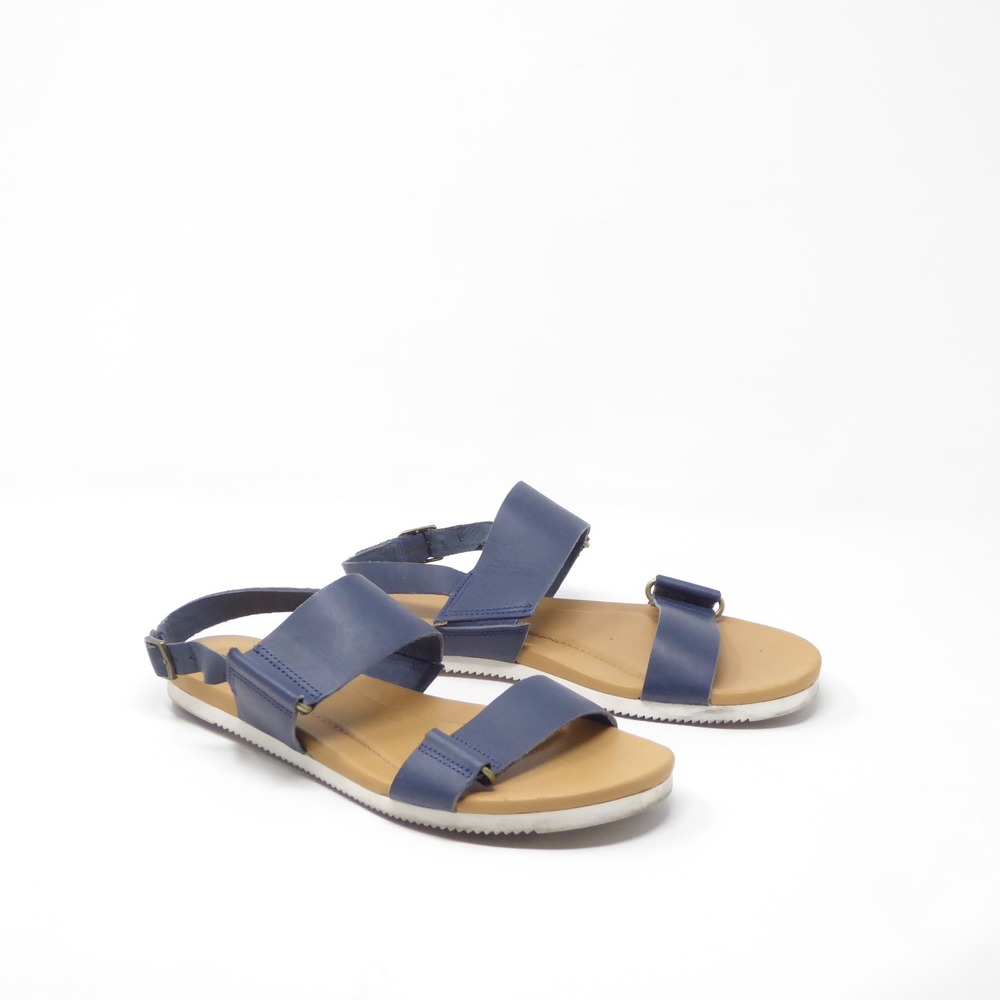 Teva Avalina Women Sandals Blue Leather Ankle Strap Flat 6 - Picture 1 of 8